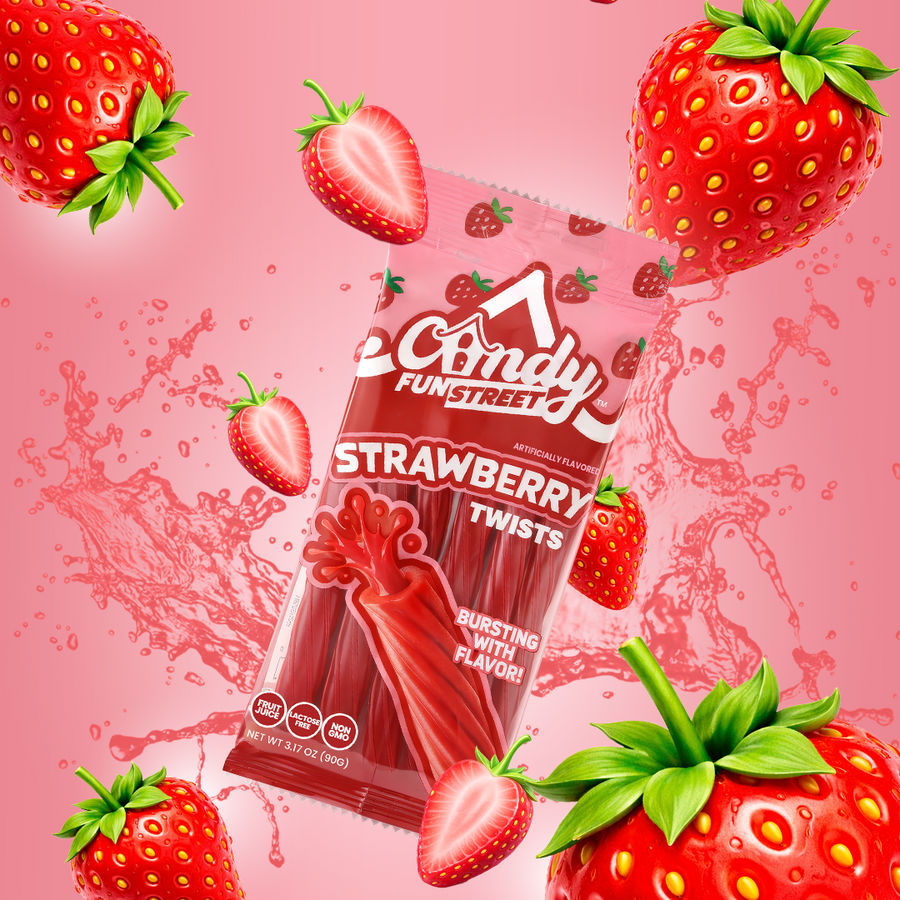 Strawberry Twists 3 Pack | Candy Fun Street