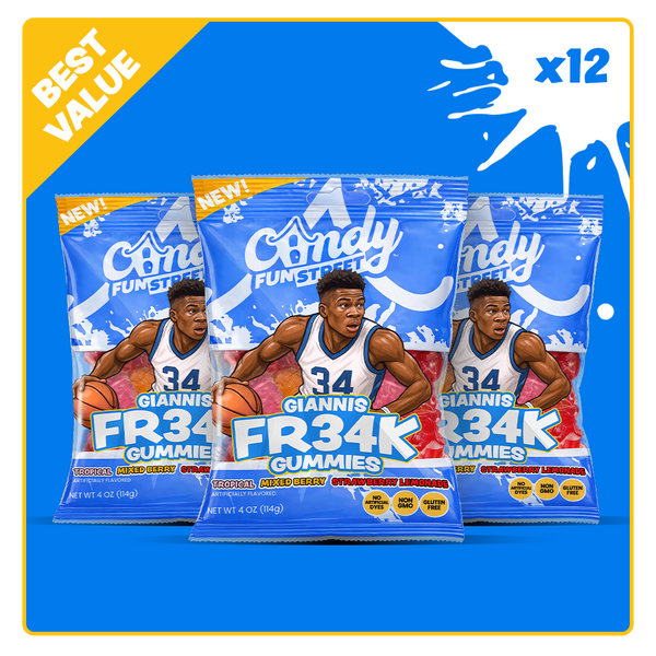 Giannis FR34K Gummies - Assorted Flavors 4oz - 12 Pack