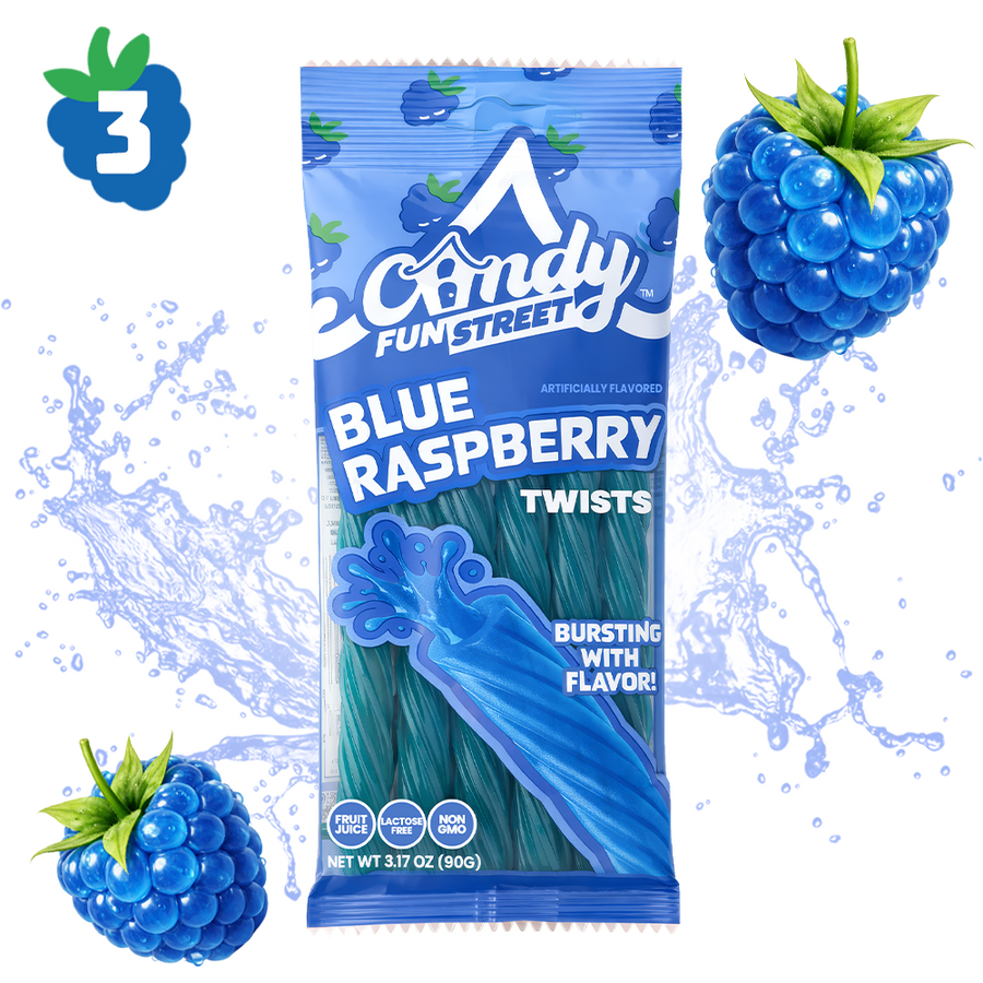 Blue Raspberry Twists 3 Pack